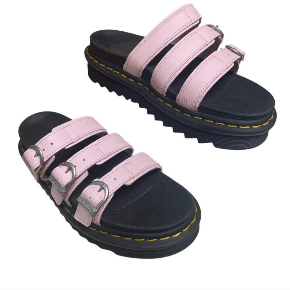 Dr Martens Blaire Pink Chunky Slides Docs Sandals Women's Size 6 - Picture 16 of 16